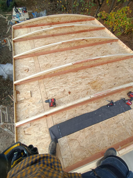 Stavba koupelny k jurtě